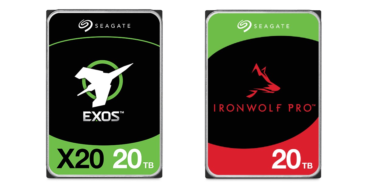 Seagate 推出全新 Exos X20 20TB 及 IronWolf Pro 20TB 硬碟,單顆售價 20,890 元起