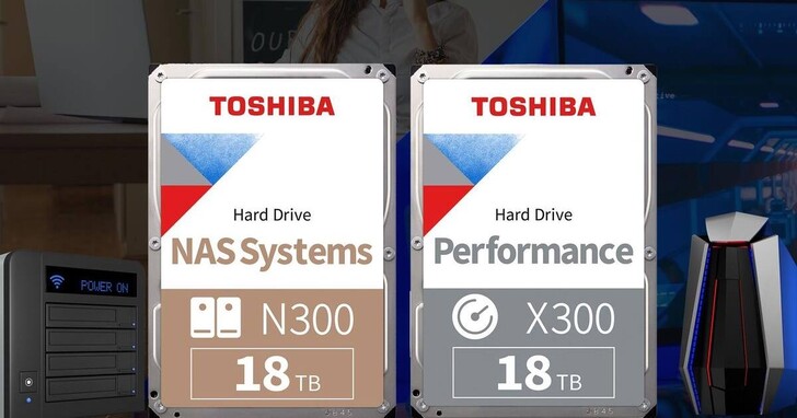 TOSHIBA 推出全新 N300 18TB NAS 硬碟，採 CMR 技術，每年工作負載達 180TB