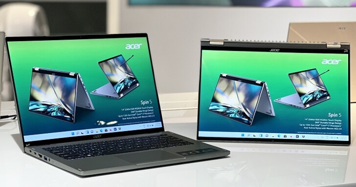 Acer Swift 3 OLED 新登場，同步推出 Spin 5、Spin 3 螢幕可翻轉筆電