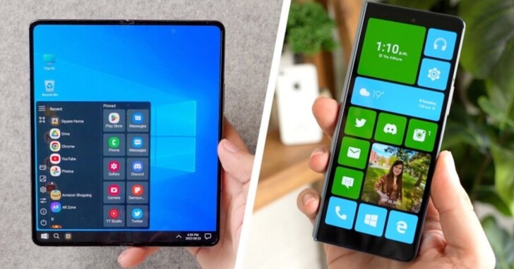 Youtuber示範，如何將Galaxy Z Fold4變身為Windows Phone