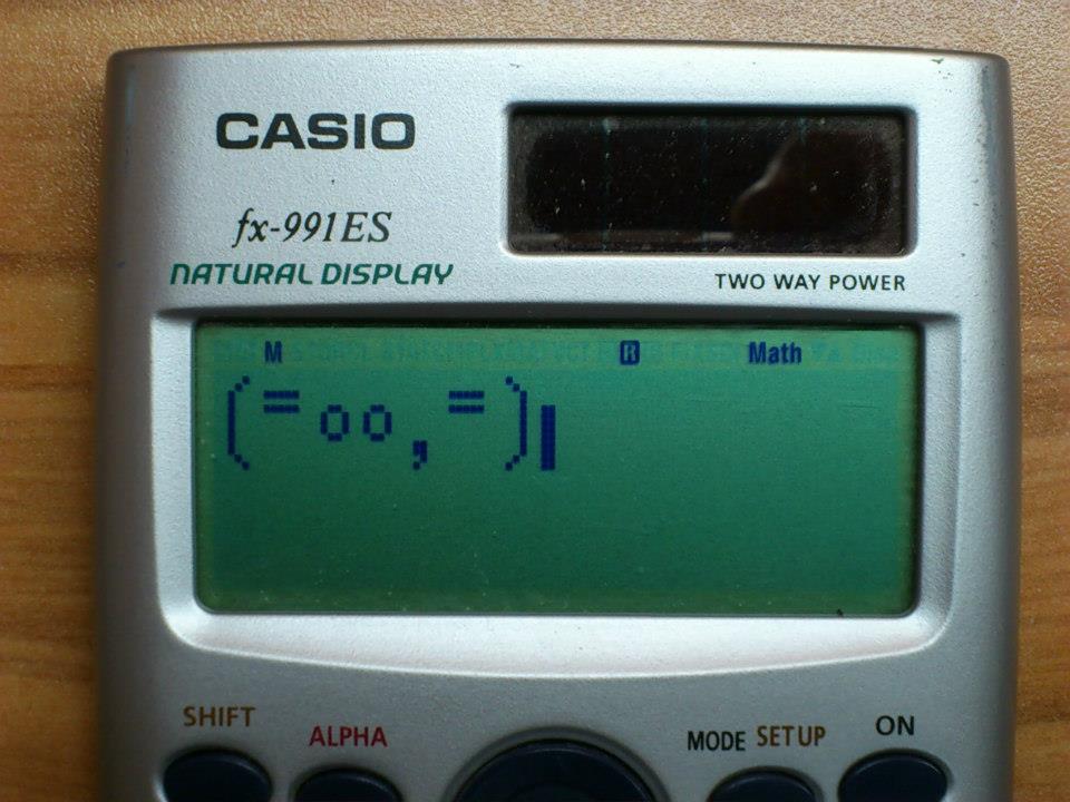 Two way power. Calculator funny.