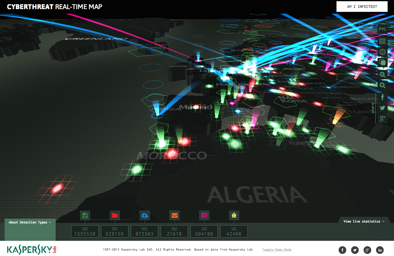 卡巴斯基網路威脅網頁上線，全球網路攻擊地點、類型即時看| T客邦