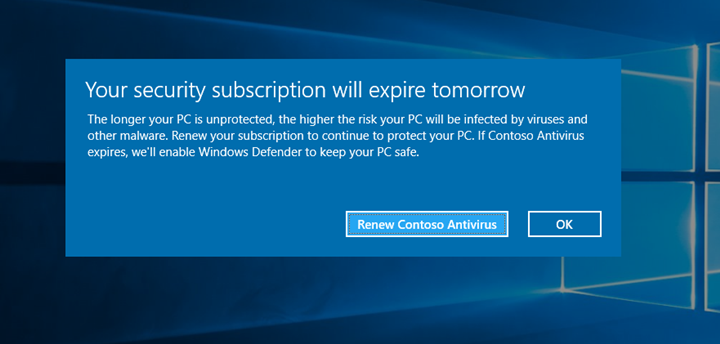 微軟表示在極少數情況 Windows 10 會暫時讓你不能用第三方防毒軟體，一切都是為了資安