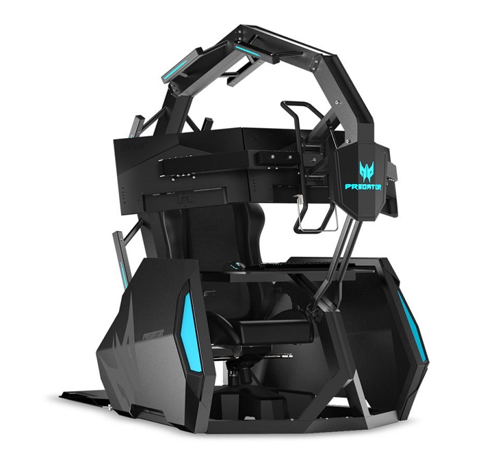 Acer Predator Thronos Air 電競座艙變輕了!內裝三台顯示器、內建按摩功能