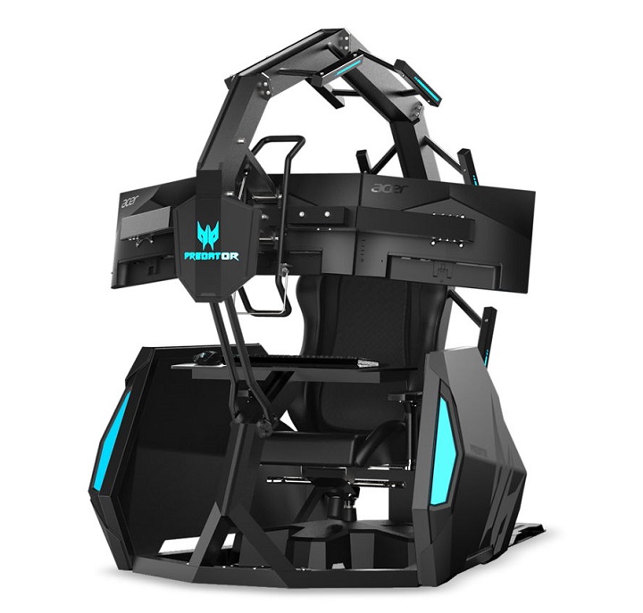Acer Predator Thronos Air 電競座艙變輕了!內裝三台顯示器、內建按摩功能