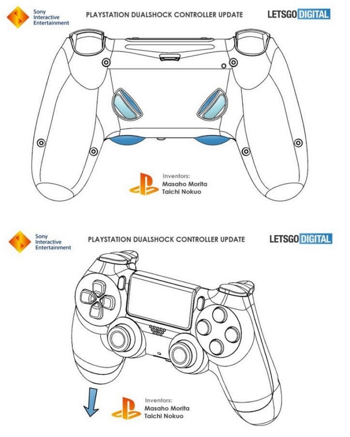 索尼PlayStation新手把設計曝光：下方多了四個背面按鈕，讓你每一根手指頭都忙不過來！