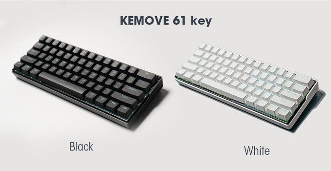 Kemove 61鍵鍵盤採沒有數字鍵、方向鍵、Fn鍵的60%布局。