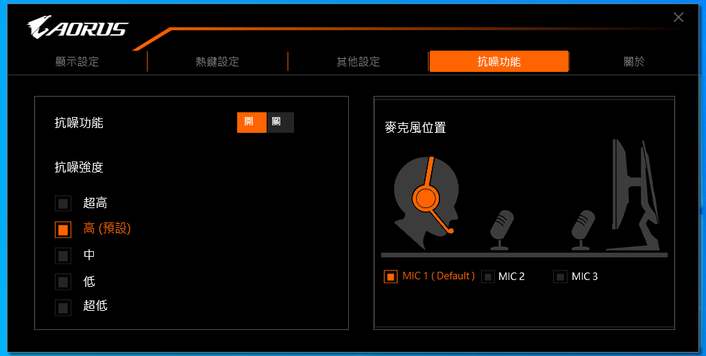 ANC 2.0提供抗噪強度、麥克風收音位置調整選項。