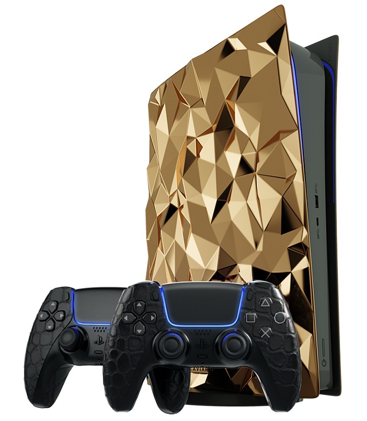 買不到 PS5 嗎？或許你可以考慮這台鑲金的 PS5，一台要價台幣 1400 萬