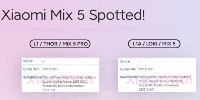 小米MIX 5 Pro曝光：驍龍8 Gen1加持、提前至明年3月發佈