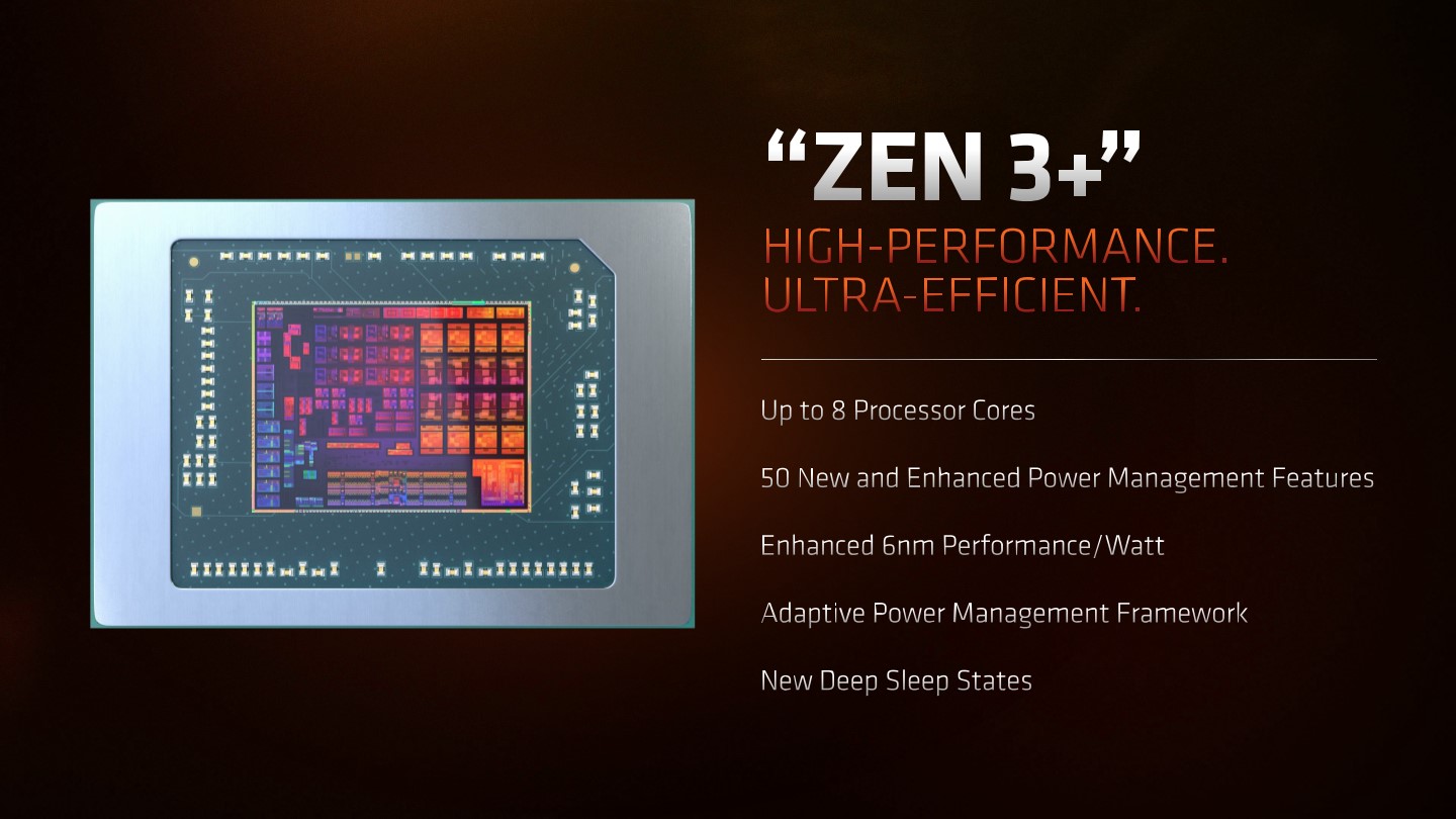 Ryzen 6000系列行動處理器將採用6nm節點製程Zen 3+處理器架構。