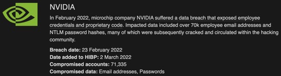 NVIDIA客入侵7萬多員工密碼洩露，還「順便」了三星釋出190GB機密資料