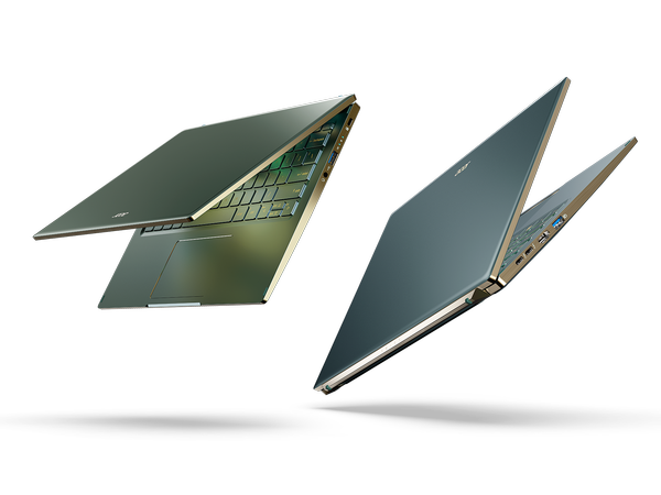 Acer Swift 5，售價 49,900 元，推出迷霧綠及煙燻藍兩款時尚色，即日開賣。 