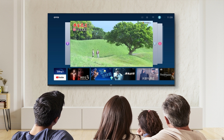 OVO 推出載第四代 OVO 系統「易視界」廣色域電視，首創長輩模式，55 吋預購價不用一萬五