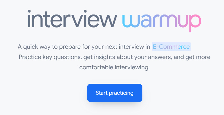 求職面試怎麼回？Google推出Interview Warmup網站，幫你練習面試問題