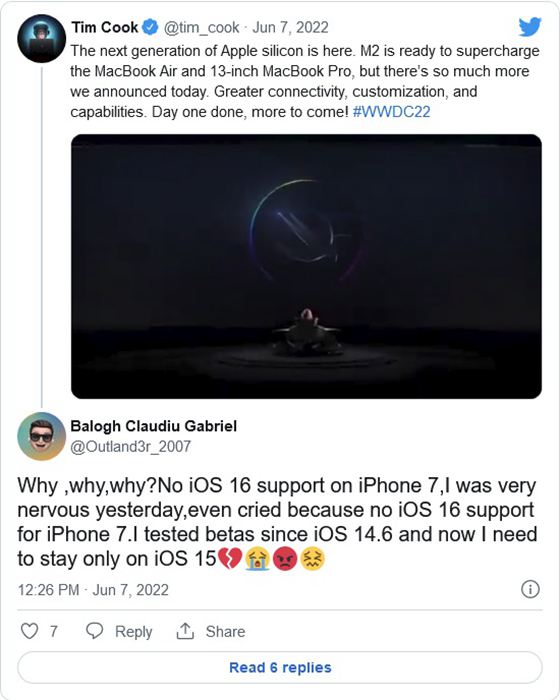 iOS 16為何一次拋棄兩代iPhone？iPhone 7用戶在社群氣得反彈