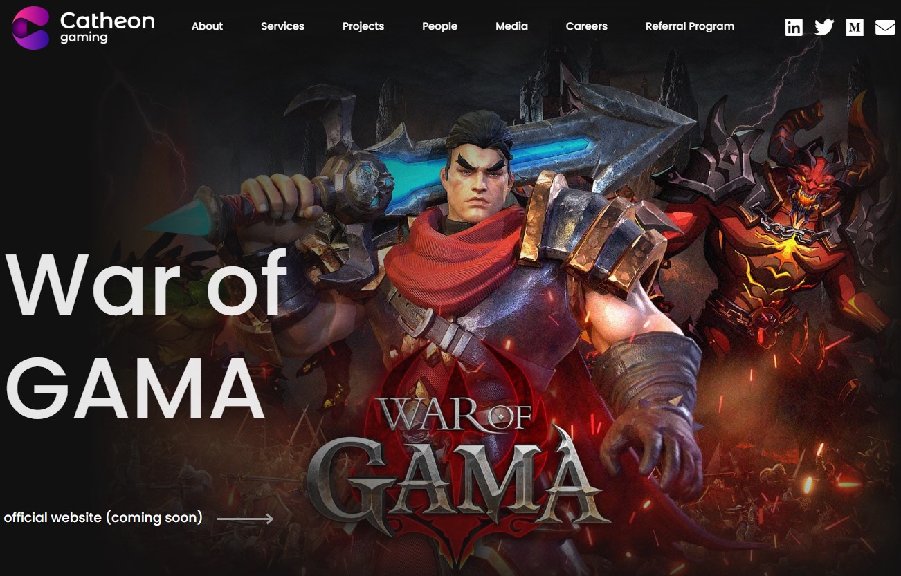 Catheon宣布與Gamamobi合作，《War of Gama》將開發區塊鏈版本