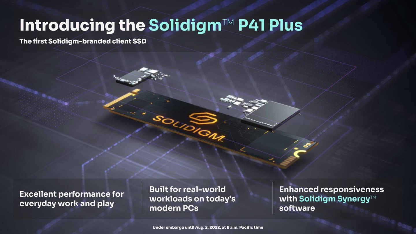 這次發表的P41 Plus屬於消費級固態硬碟產品。