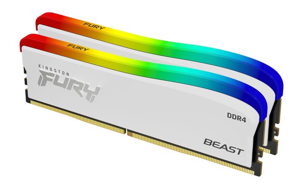 Kingston FURY Beast熾白限定版 DDR4 RGB  記憶體共推出8GB/16GB單條模組、16GB/32GB兩入套組可供選購，購買即可享有產品終身保固。