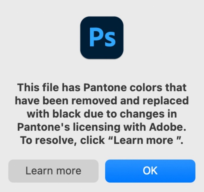 Adobe 使用者想用大多數Pantone 色將必須付費：每月 15美元，否則檔案變黑