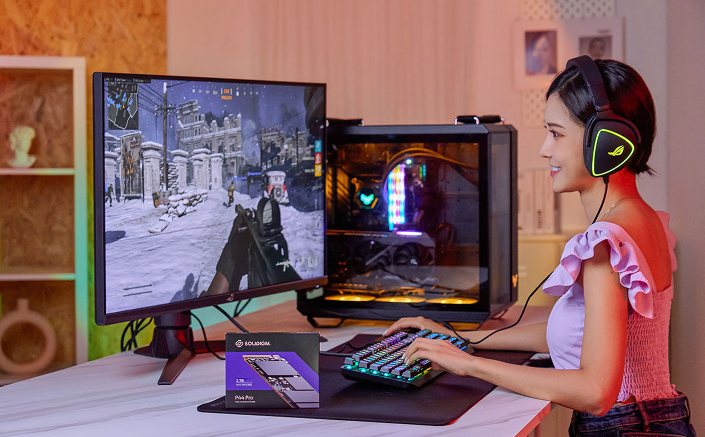 For gamers, SOLIDIGM P44 Pro brings more efficient access speed and also helps the smooth running of games, especially for open world games with large scenes, which will test the performance of storage devices.