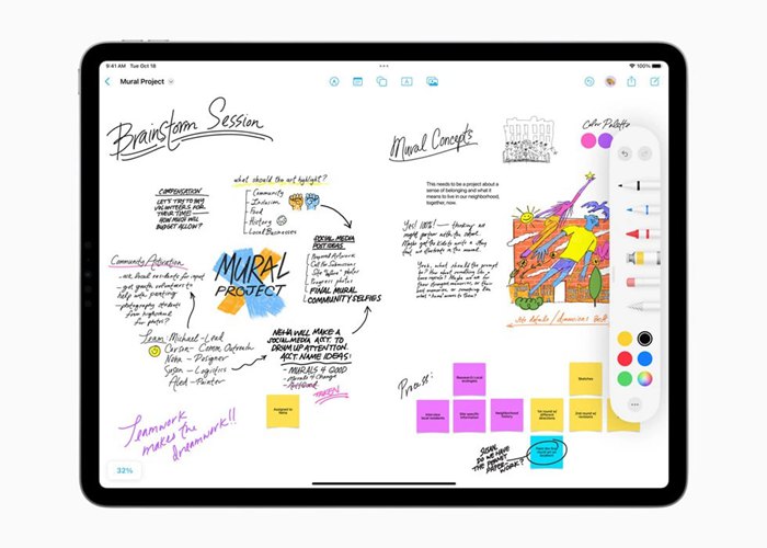蘋果官方詳解 iOS / iPad OS 16.2 無邊記 App能幹嘛：為腦力激盪、創意協作計