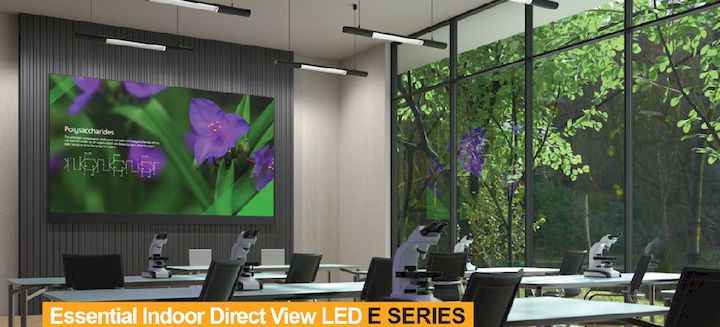 NEC 推出採用直視發光二極體（dvLED）顯示面板的 E 系列產品，系列產品可應用於明亮的環境。