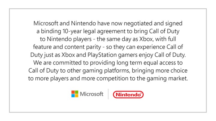 微軟與任天堂簽下一紙「十年合約」，保將 Xbox、動視、暴雪旗下新作帶到任天堂平台