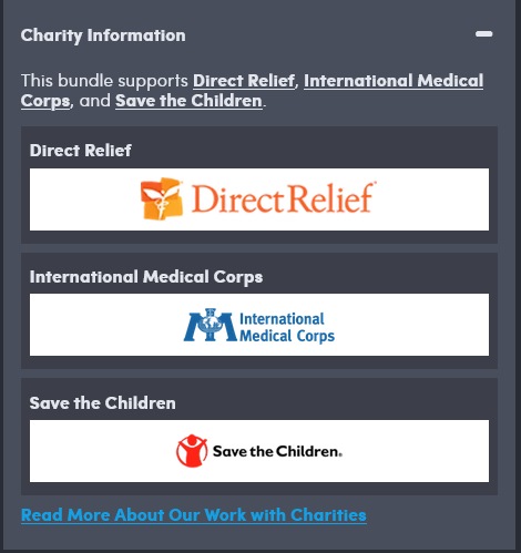銷售所得將捐贈至Direct Relief、International Medical Corps、Save the Children組織。
