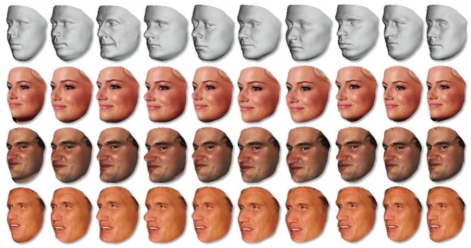 摘自一項關於臉部辨訓練的研究。圖片來源：Iacopo Masi