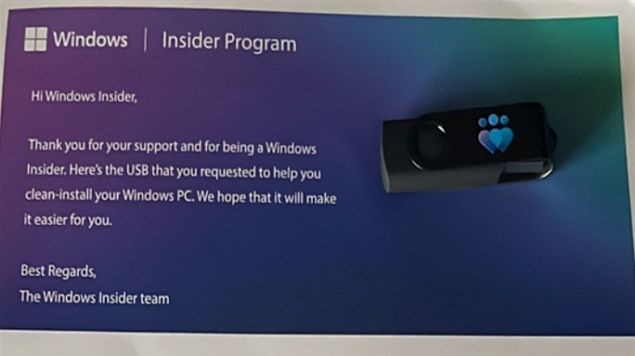 已經有Windows內測會員收到微軟的免費Win11/12隨身碟：64GB容量