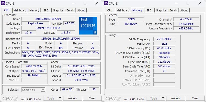 者借到的AERO 14 OLED為載Core i7-13700H處理器的海外版本，而非台灣市售版本的Core i5-12500H。