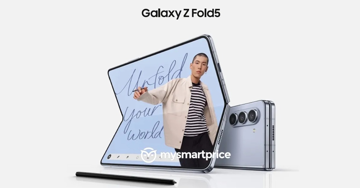 三星Galaxy Z Fold5真機海報現身，這次終於沒「縫」了