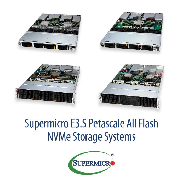 Supermicro宣布推出可處理大量資料、低延遲的E3.S儲解決方案，支援界首款PCIe Gen5硬碟和CXL模組，滿足大型人工智慧訓練和高速運算叢集的需求