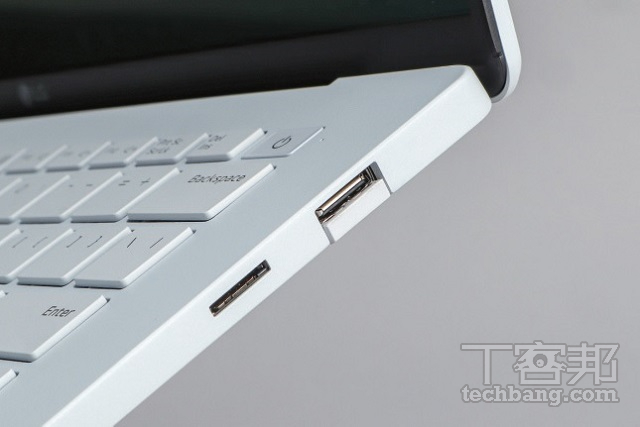 在 USB Type-A 埠加上半蓋計，一旁還有 micro SD 讀卡機。