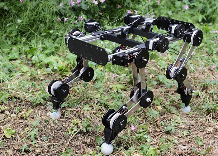這是受狗狗啟發的仿生機器人，一旦啟動就能自動運行、跑起來無需馬達
