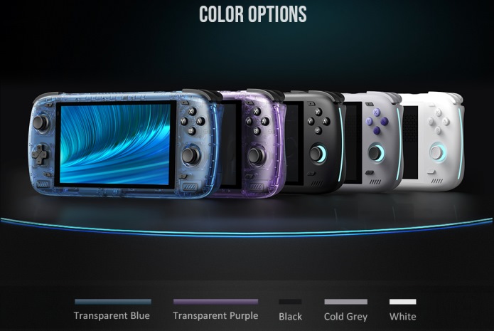 Odin2提供透明藍、透明紫、黑、灰、白5種顏色選擇。