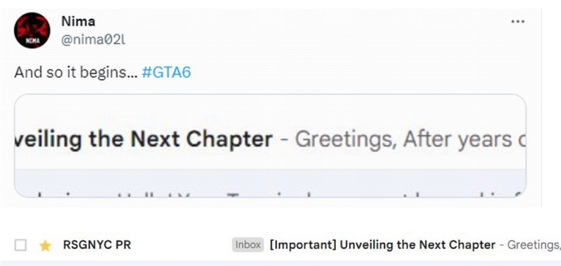 《GTA6》首部預告快來了！R星向內人士宣傳郵件曝光「露下一章」