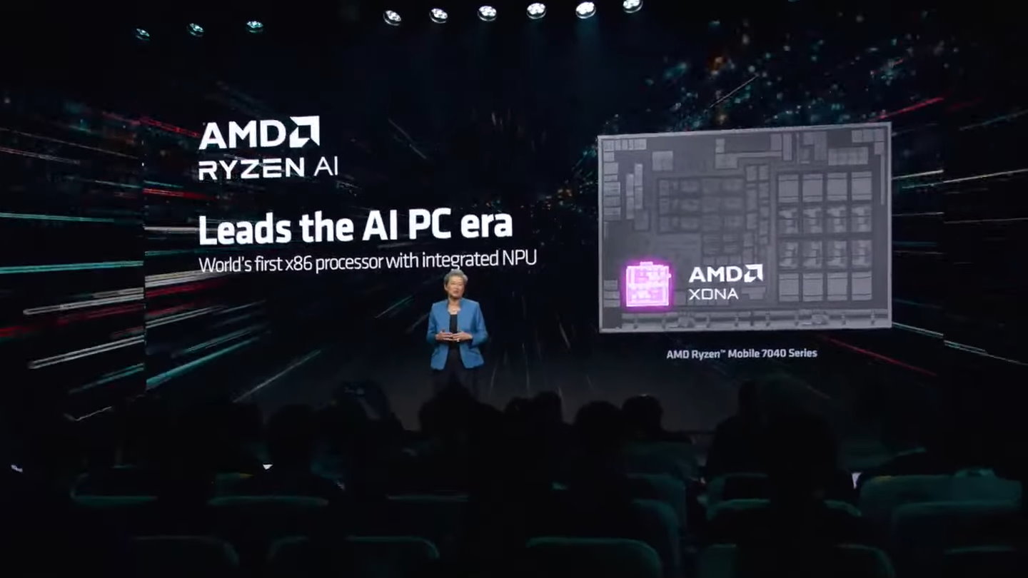 AMD先前推出Ryzen 7040系列行動版處理器，成為首款整合AI加速器的消費級處理器。