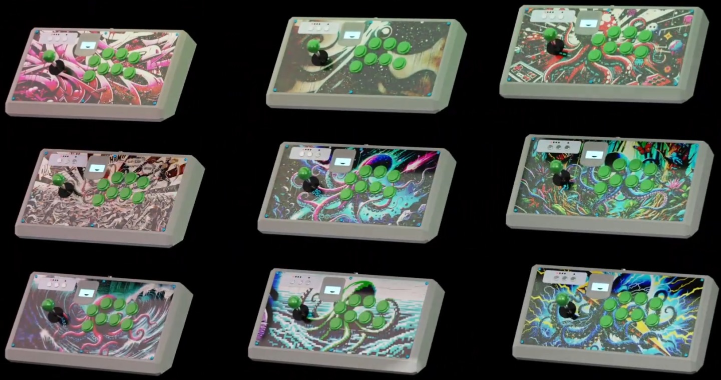 Octopus Arcade Fight Stick的裝飾面板可以自由更換，玩家也能自行計。