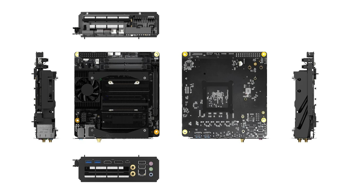 AR900i主機板的各部位圖片。