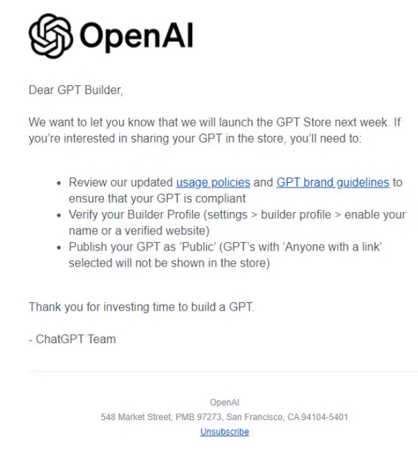 準備好你的GPTs，OpenAI 計畫下周推出 GPT 商店可銷售 / 共享特製的聊天機器人