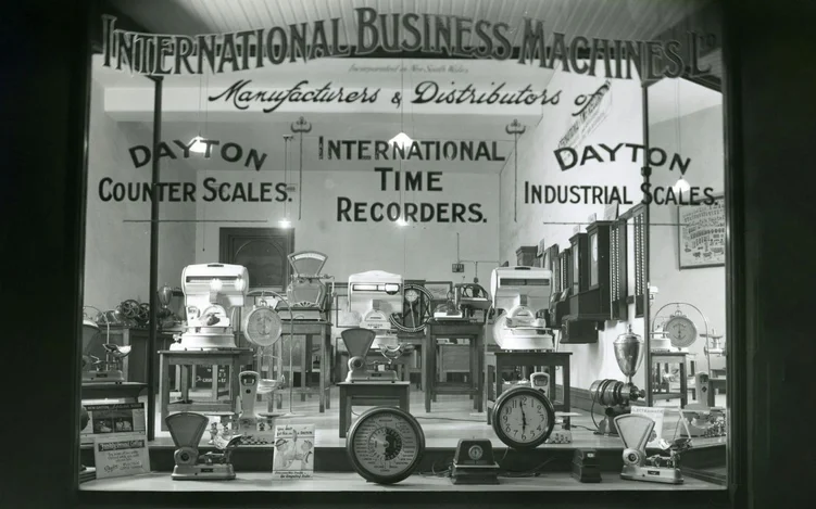 這家位於澳大利亞墨爾本的展示室展出了IBM三家創始公司的所有產品：秤重器、時間記錄器和列表機。