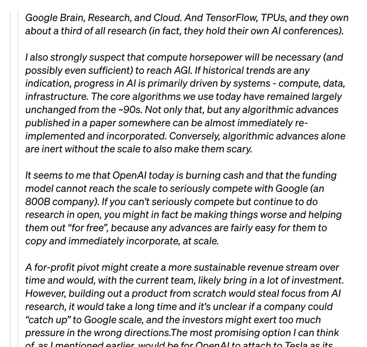 OpenAI 回擊馬斯克公開當年反目原因：他想讓 OpenAI 併入特斯拉，但我們不想