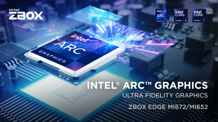 ZBOX edge MI672 / MI652 配置了全新的 Intel Core Ultra 處理器。