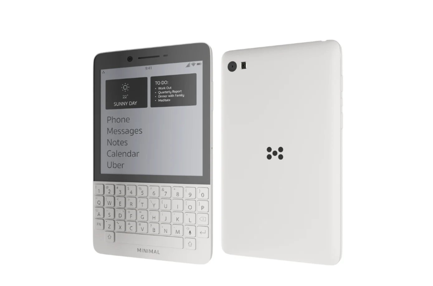 Minimal Phone是款採用E-Ink電紙顯示器並載QWERTY鍵盤的智慧型手機。