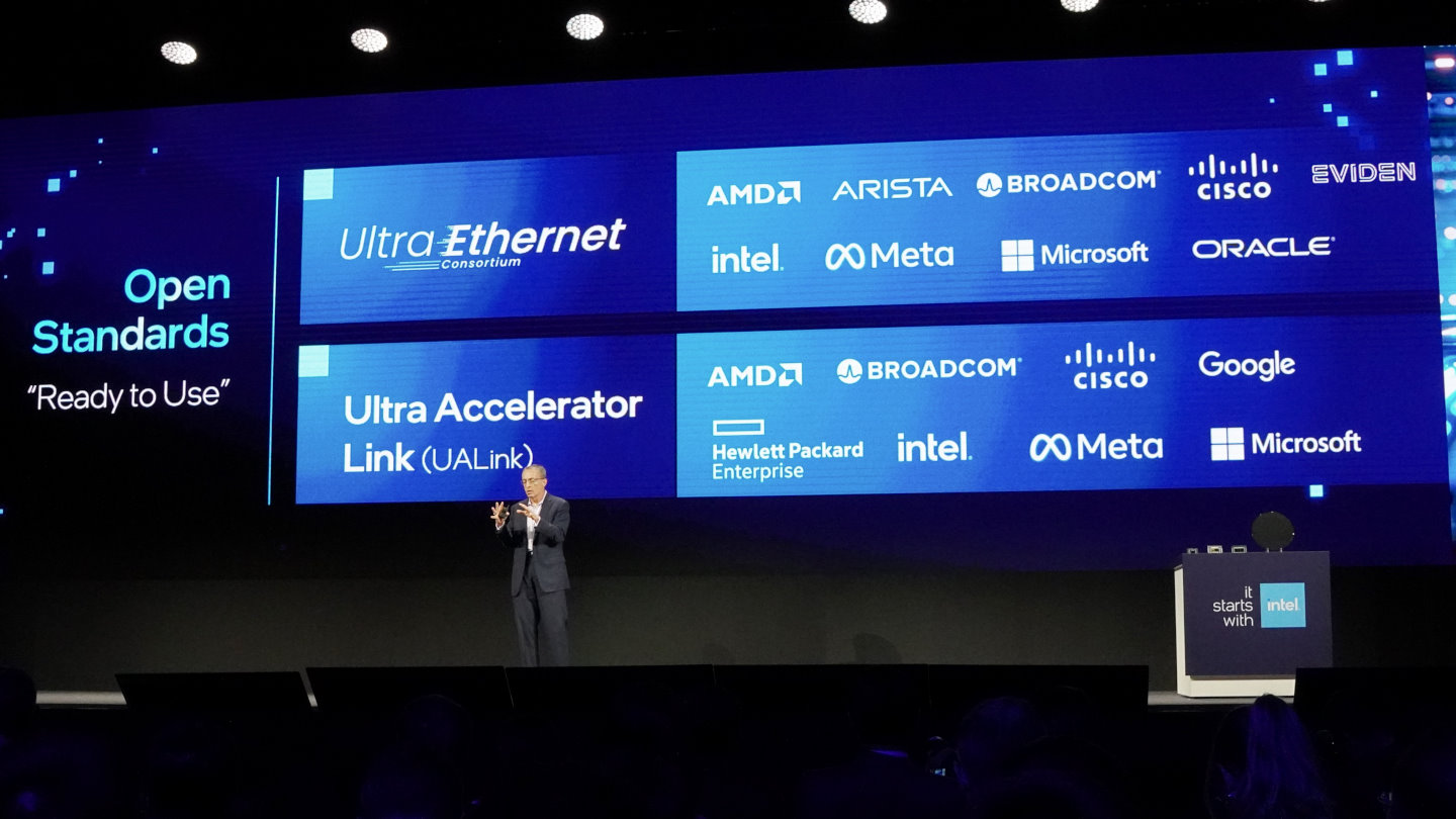 Intel是Ultra Ethernet與UALink（Ultra Accelerator Link）開放通訊技術聯盟成。