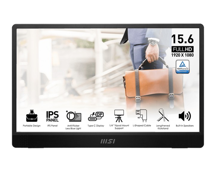 MSI 發表 PRO MP161 E2U 隨身螢幕，定價 4,990 元