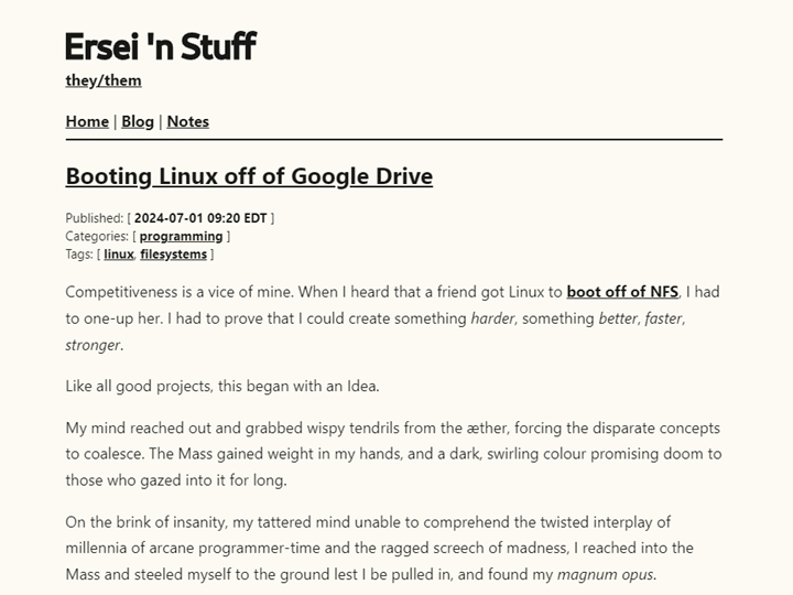 Booting Linux off of Google Drive