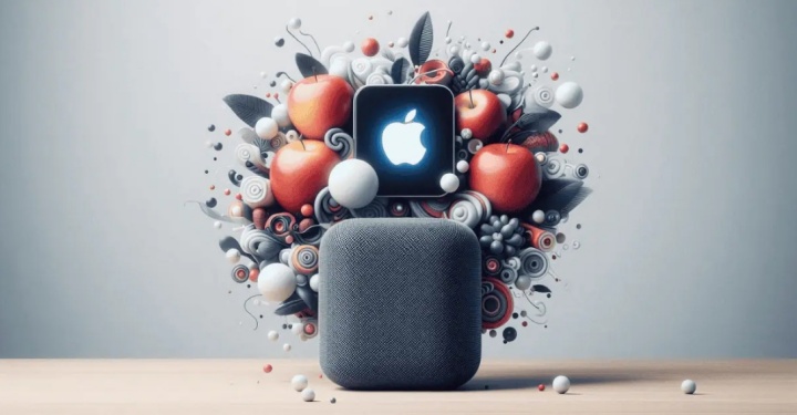 該圖為蘋果新一代 HomePod 示意圖。